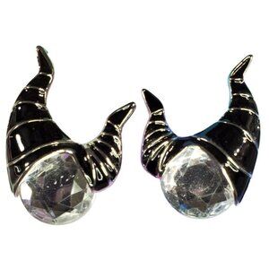 Maleficent Villain Stud Earrings Sleeping Beauty Crystal Accessories Jewelry